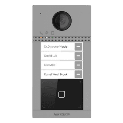 Hikvision DS-KV8413-WME1(B) 4 Button Metal Villa Door Station - RSEC - Security Equipment Centre