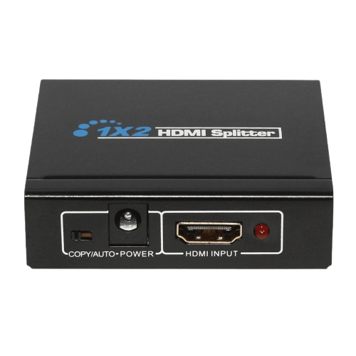 HDCVT 1-2 HDMI 4k Splitter with Edid Features: - 1 x 2 HDMI Splitter distributes 1 HDMI Source to 2 HDMI Displays simultaneously - It offers HD Video Solution for Super Market, Shopping Mall, HDTV / STB / DVD / Projector / DVR factory, Data Control Center, Information Distribution, Conference Room Presentation, Education and Training, Corporation Showroom, Luxurious House. Specifications: - 1 HDMI Input Signal Split to 2 HDMI Sink Devices - HDCP 1.4 Protocol Compliant - 3D HDMI 1.4a Video Format Support - 3D Video Support including Frame Packing for all 3D formats up to a 297MHz TMDS Clock - Support Display Resolutions up to 4K x 2K@30Hz - 1080P@120Hz, and 1080P 3D@60Hz - Support Deep Color 30bit, 36bit, 48bit per Pixel - Digital Audio Format, as DTS-HD / Dolby-True-HD / LPCM 7.1 / DTS / Dolby-AC3 / DSD What's in the box HDCVT 1-2 HDMI 4k Splitter with EDID
