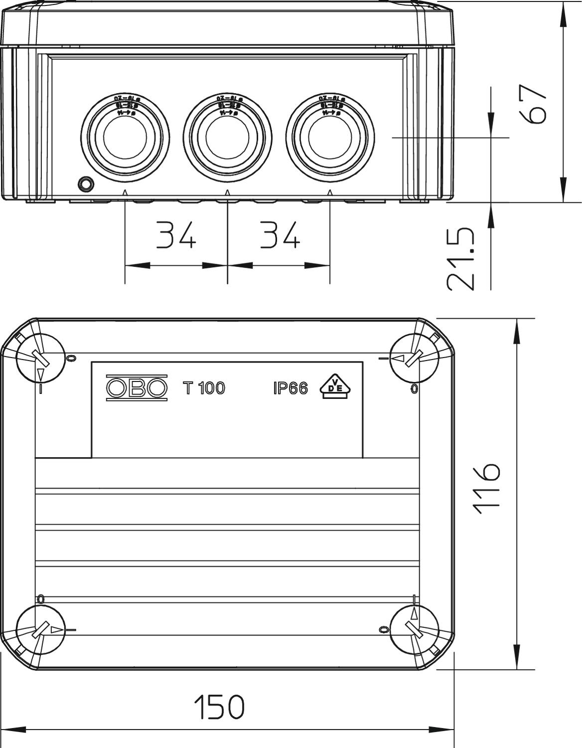 T100 Junction Box Open