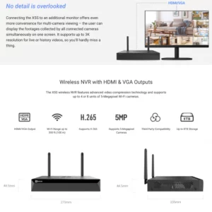 EZVIZ 8 Channel NVR (No HDD) CS-X5S-R100-8W
