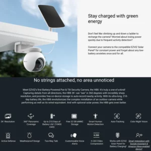 EZVIZ HB8 2K Solar 4G WiFi Camera Kit CS-HB8C/SP