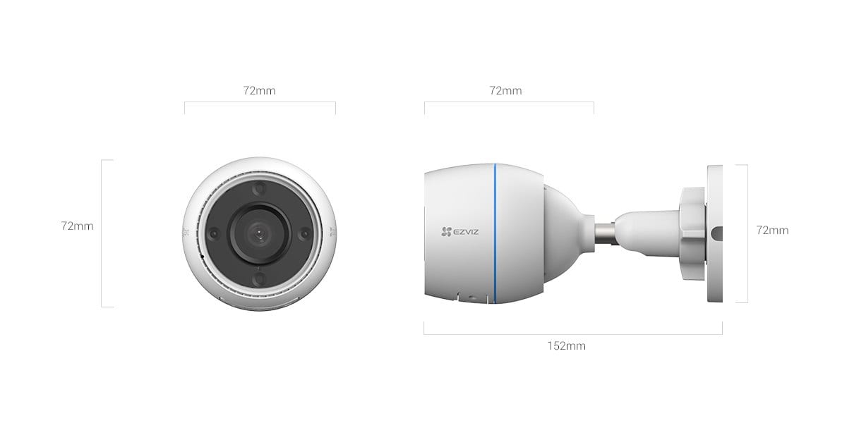 EZVIZ H3C 3MP 2.8mm Colour Camera (CS-H3C 3MP 2.8MM)