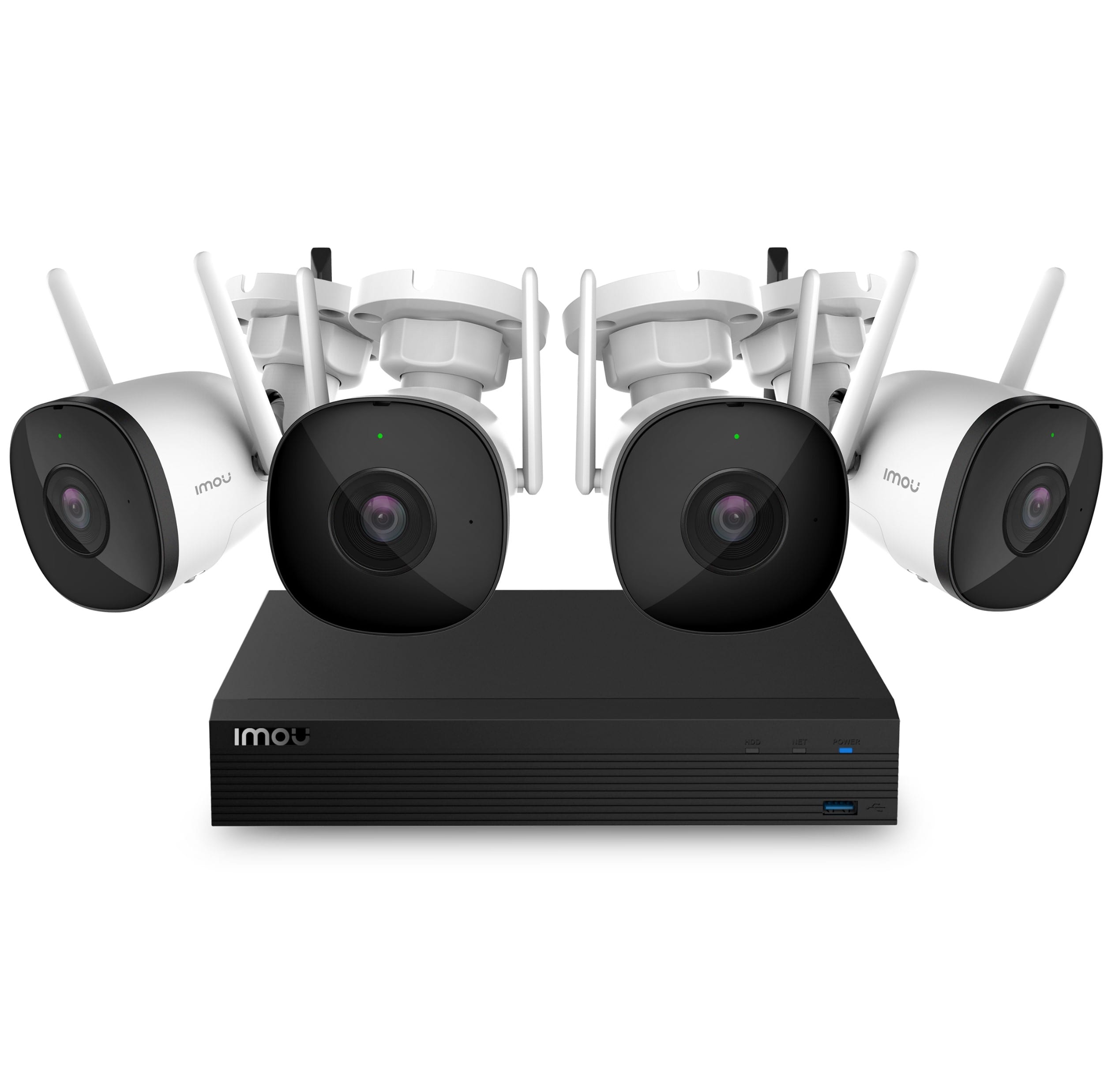 IMOU 8 Channel 4 Camera Kit Bullet 2 Colour Night Vision (KIT/NVR1108HS-W-S2)