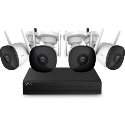 IMOU 8 Channel 4 Camera Kit Bullet 2 Colour Night Vision (KIT/NVR1108HS-W-S2)