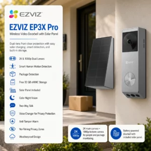 EZVIZ EP3X Pro Kit Solar Doorbell + CH1 Chime (CS-EP3XPRO)